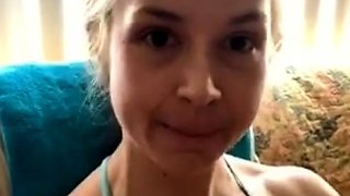 Amateur blond girl with big boobs getting fucked