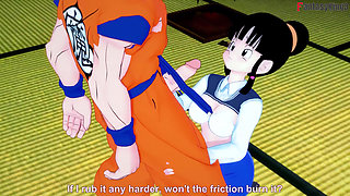 Gohan sees Goku and Chi-Chi having sex and joins in - Dragon Ball Zex Series