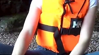Lifejacket and Jeans on the Beach
