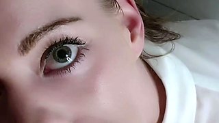 Blonde amateur blowjob POV in public