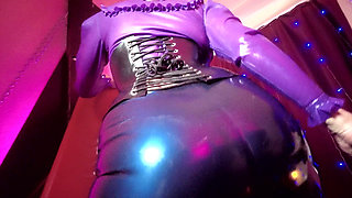 Eva Latex Leggins Footjob Fetish Big Ass Mistress Femdom Rubber BDSM
