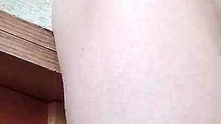 Schoolgirl in Red Panties Masturbates After School While Parents Are Not at Home