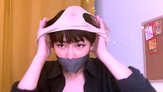 asian girl tape gagged n panty hooded