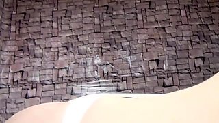 Small titted teen Bella masturbates outdoors