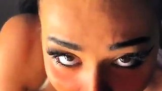 Public blowjob from an amateur brunette babe in POV video