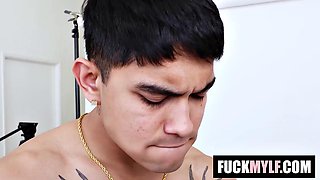 Hijabi MILF Brandi Swan Sucks Arin Jones Cock in Rough Session Husband Peeks at Nudes Only