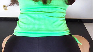 POV Step-siss Big Ass Looks Insane in Tight Gym Shorts
