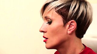 Kinky CFNM voyeur helps guy release