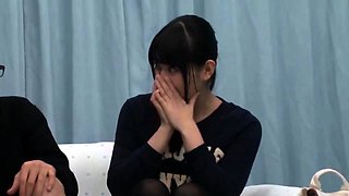 Japanese teen an himeno in black lingerie