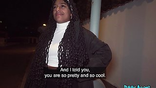 Public Agent: Big Brazilian Portuguese Tits And Ass of Hot Ebony Vicky Menage