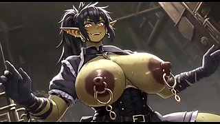 Beautiful Orc Bouncing Boobs, Ai Animation