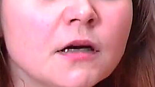 MILF in pantyhose gets good sex on the couch