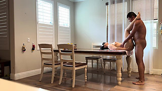 Fuck My Neighbor's Wife on the Dining Table While Working From Home