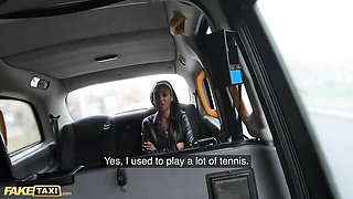 Public scene with stylish Asia Rae from Fake Taxi