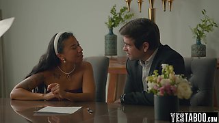 Huge tits Spic bride humped in public