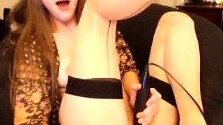 Lovely Amateur teen brunette masturbating outdoor