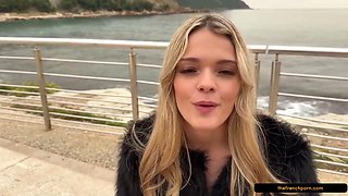 Petite French Teen Jade Jadore in MMF Threesome Double Penetration