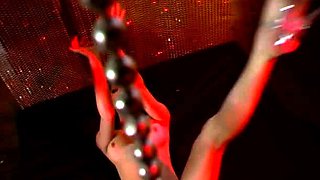 Bondage fetish solo toying hussy