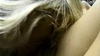 StrapOn Lesbian with big boobs fucks her blonde sexy GF