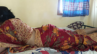 Red color saree cheating Housewife 2