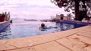 Amateur MILF creampie in public toilet