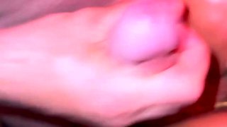 Amateur slut facialed in blowjob group and swallows