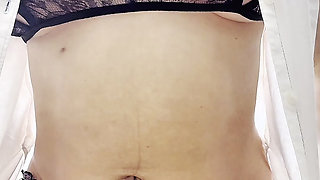 I massage my big, warm mommy tits with lots of coconut oil
