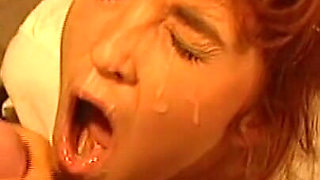 Busty MILF with Hairy Pussy Fucked and Cummed in Mouth by Monster Cocks Vintage