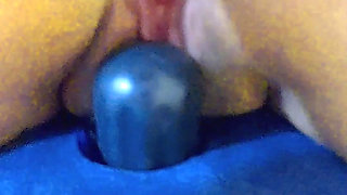 My Huge Dildo Barely Fits in My Tight Pussy, Don't Stick It All in!