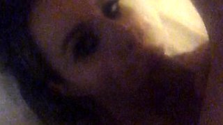 Mexicana blowjob with her big boobs