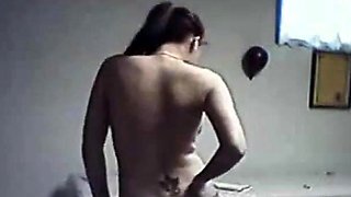 Big-Titted Webcam Striptease