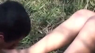 Outdoor foot licking