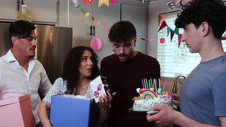 Anal gang bang for slutty Latina milfs bday