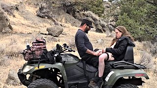 Amateur couple went out quad biking and stop for a quickie