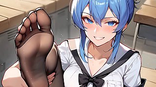 Humilation, schoolgirl uniform, akame ga hentai