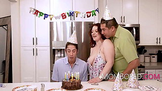 Busty MILF Stepmom Gets Birthday Surprise Free Use By Stepson - Emmy Demur