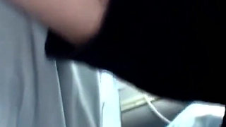 Crowded Bus Tension, Young Wife Stays Still as a Risky Moment Unfolds Beside Her Husband - Scene 1