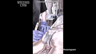 camera is peeping. waxing of a male cock and ass #93