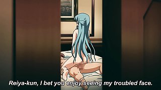 Hot hentai: guy fucks a shy blue haired girl who turns into a pleasure craving slut