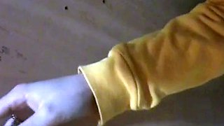 Korean Amateur Sucks Cock in Bathroom Gloryhole