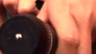 Busty MILF with Vibrator at Gym