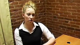 Blonde fetish slut spanked with passion