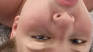 POV Blowjob - Head Hanging off the Bed