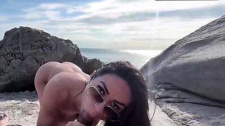 FUCKING ON THE BEACH BAREBACK