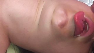 I woke up my stepdaughter and started to stick my dick in her deep throat