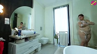 Horny Wife Seduces Him With Butt Plug In Shower - Rough Anal Sex & Big Natural Tits