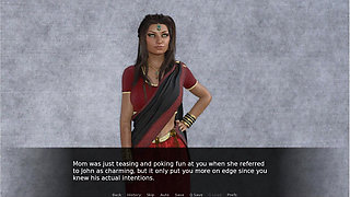 Desi MILF Seduction - Gameplay - Roleplay - Saree Wearing Stepmom Fucked by Stepson Bully