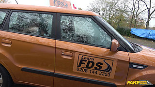 Fake Driving College - Fake Driving College Instructor Facefucks a Pretty Asian Student to Forgive His Hangover