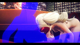 Persona 5 Hentai - Ann Takamari Handjob and Blowjob - Japanese Asian Manga Anime Film Game Porn