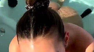 Czech amateur blowjob and fucking POV in public